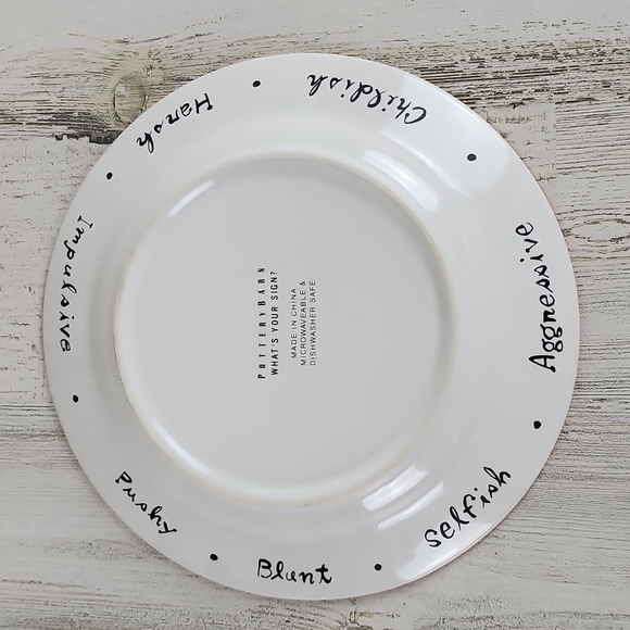 Pottery Barn What's Your Sign? Horoscope ARIES 8" red plate - Picture 2 of 4